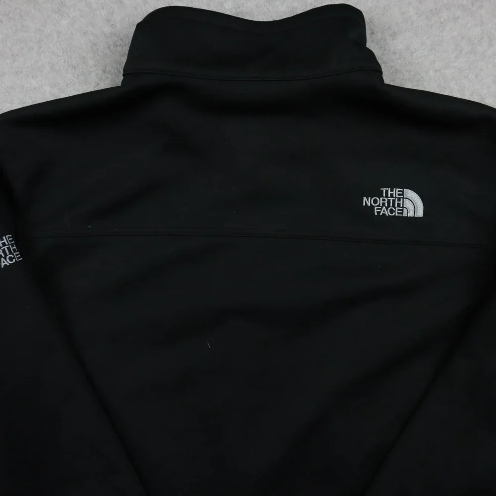 The North Face Jacket Mens Large Full Zip Mock Neck Activewear Black Long Sleeve